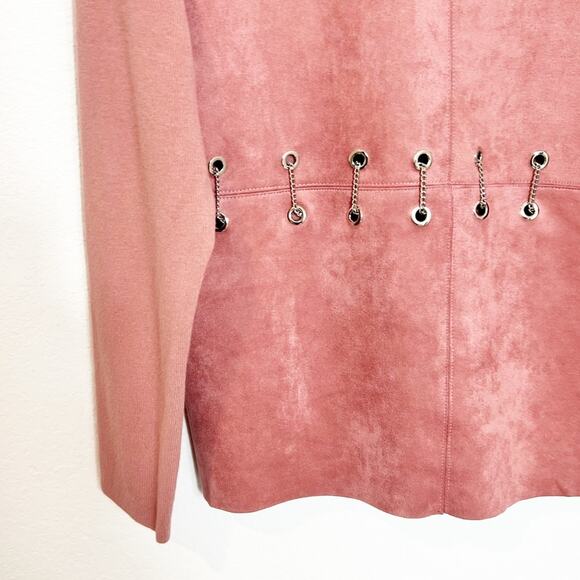 Sofia Made In Italy Women Pink Long Sleeve Blouse NEW WITH TAGS - Picture 3 of 7